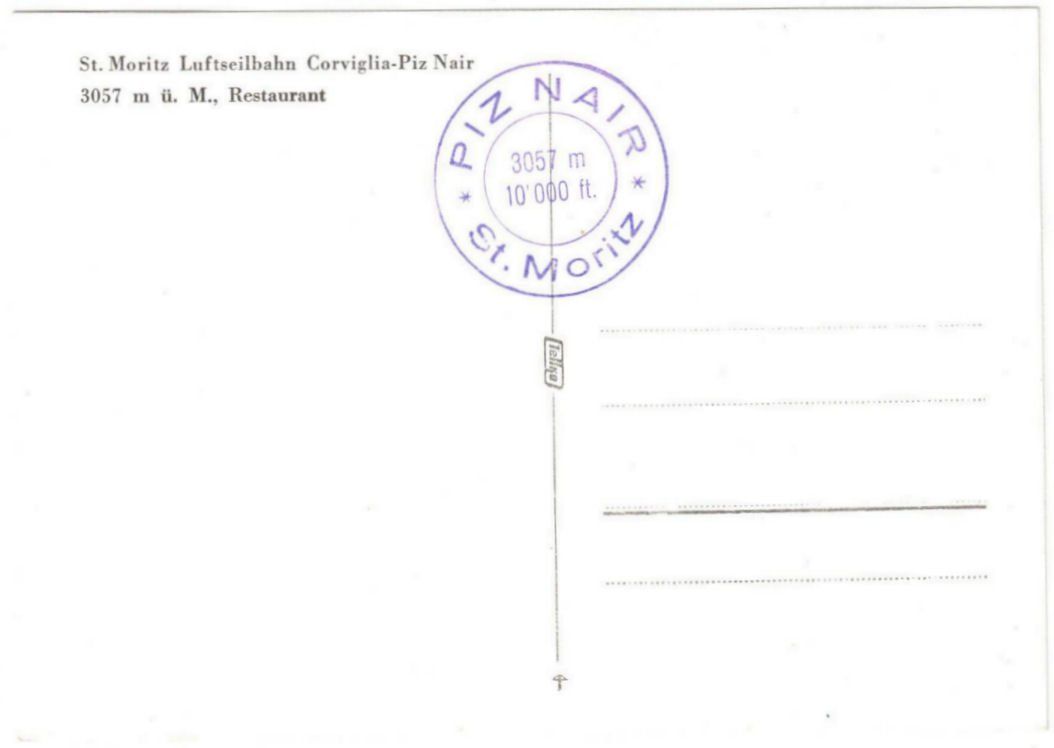 Cartes postales: St. Moritz - Luftseilbahn Corviglia--Piz Nair – D'occasion à Binningen par Mountainrider 1