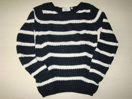 Pullover langarm, schwarz-weiss, Grösse XS, Marke C & A