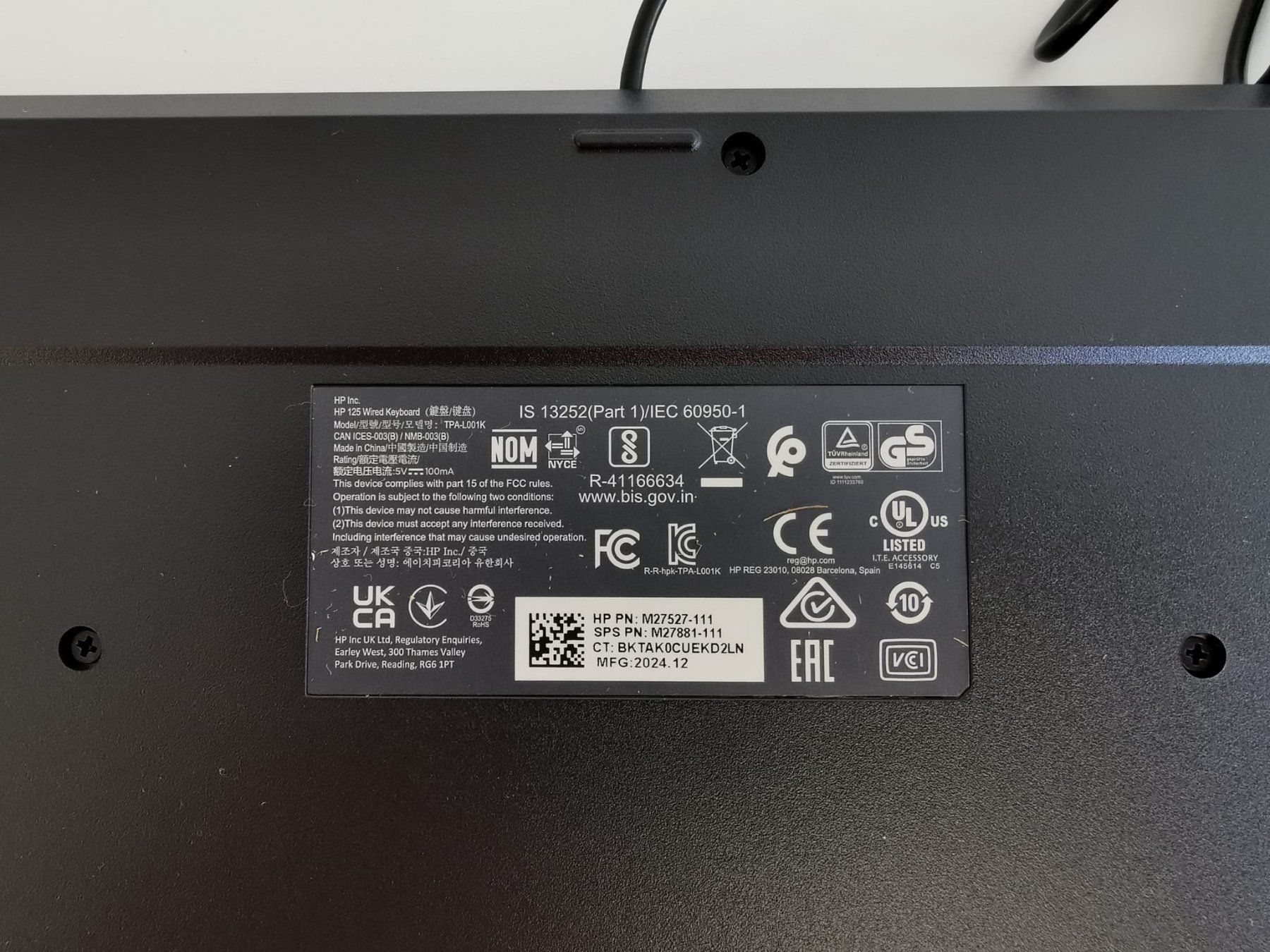 Hewlett Packard Claviers: HP 125 Tastatur und Maus – Neuf avec emballage d'origine à Silenen par 6473.Silenen 3