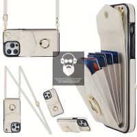 Schutzhülle Leder für iPhone 15 mit Kartenfächer