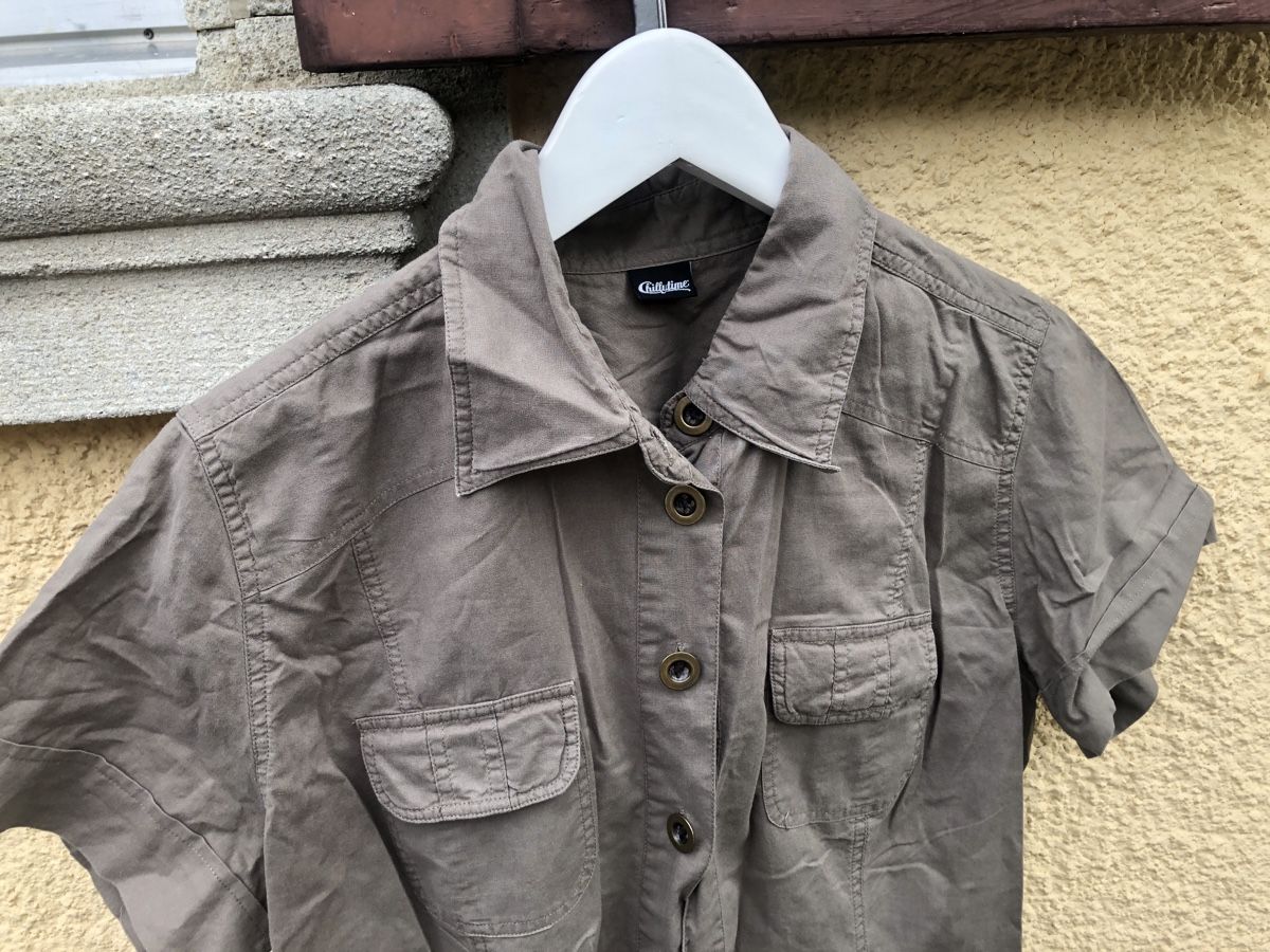 Vestiti: Chillytime Blusenkleid Khaki – Usato da Wädenswil venduto da Pixie_ 2