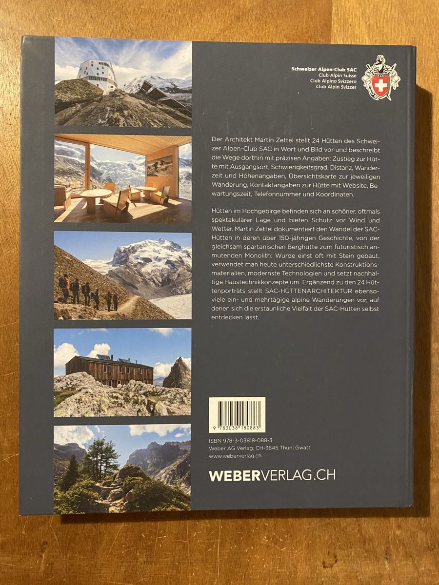 Bücher: SAC-Hütten Architektur Buch – Gebraucht aus Zürich von WWehrle 1