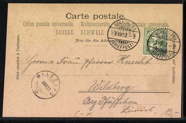 Cartoline postali: Litho Rorschach, Hotel Hirschen, Jakobs  – Usato da Berlin venduto da bartko-reher 1