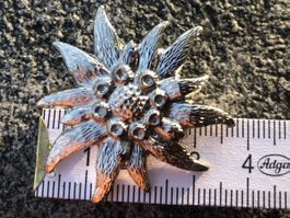 Edelweiss aus Metall zum Nieten Silber
