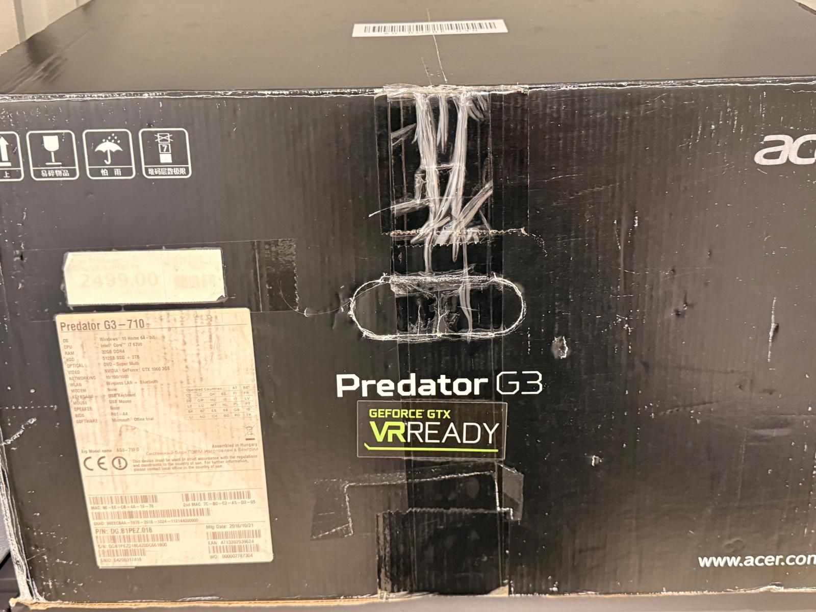 Acer PC: Gaming PC Acer Predator G3, 32 GB RAM, VR Ready – Usato da Neuhausen venduto da sou_t9p8 8
