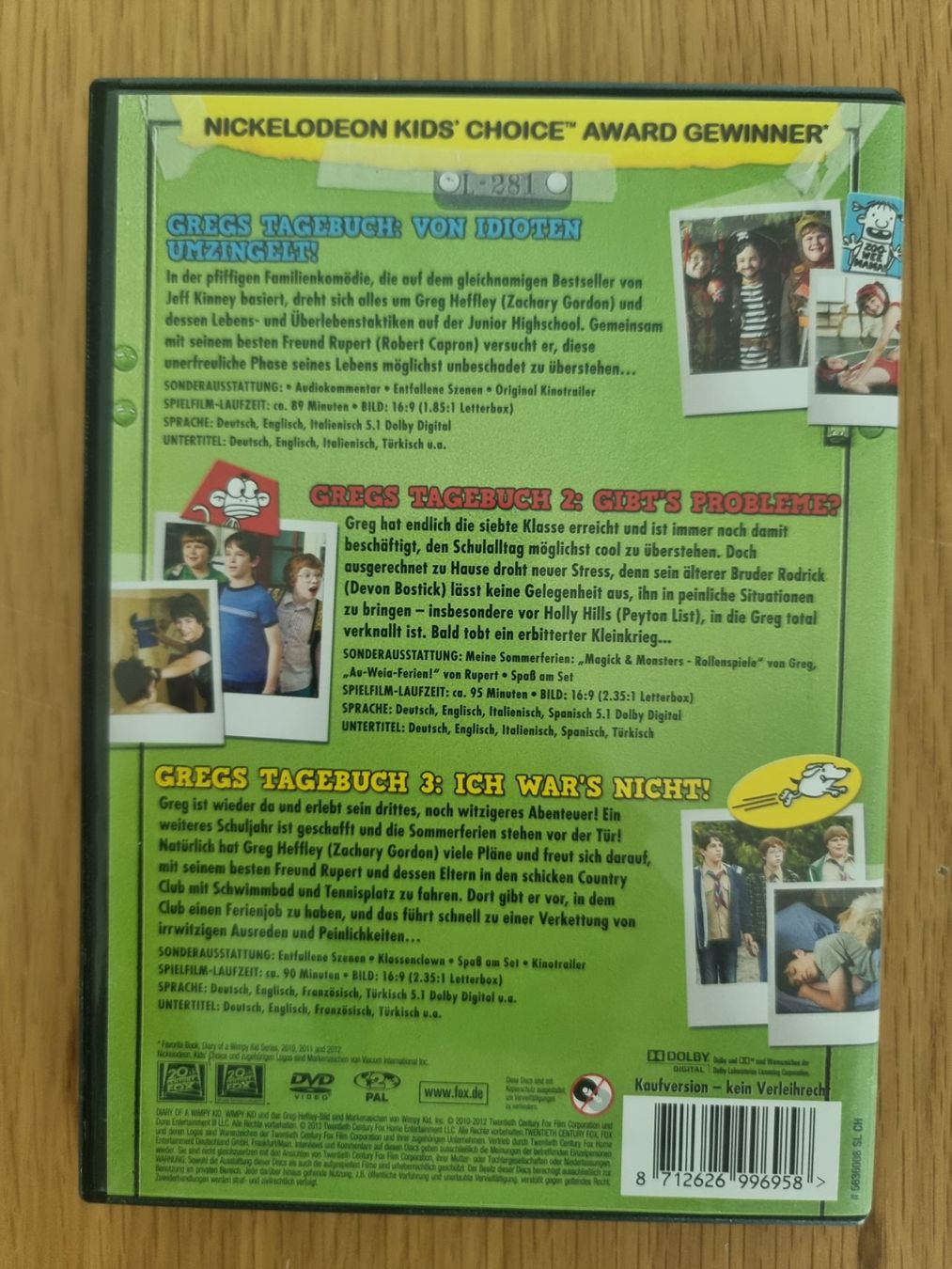 Tutti i DVDs: Gregs Tagebuch 1-3 DVD Box Deutsch, Schweizer Edition Neu... – Usato da Näfels venduto da energie2925 1