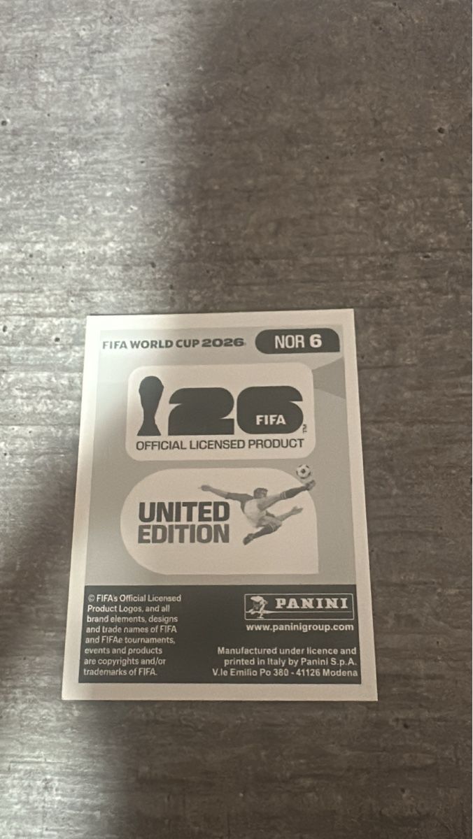 Panini Carte collezionabili: NOR 6 , FIFA WORLD CUP 2026 – Nuovo (secondo la descrizione) da Frauenfeld venduto da 1PegPeg1 1