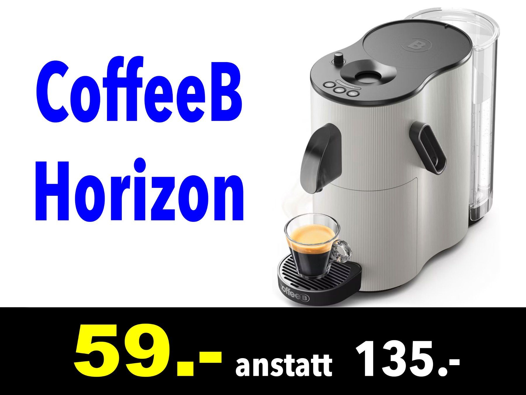 Coffee B Macchine per caffè & Macchine per espresso: 🔴  CoffeeB Horizon Grau /436B – Nuovo e nell'imballaggio originale da Zürich venduto da LUIS-B