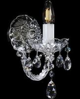 Nachtman Wandleuchte Kristallglas mit Behang einflammig
