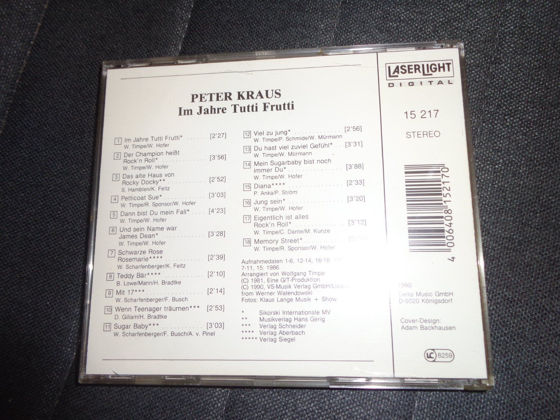 CD: Peter Kraus - Im Jahre Tutti Frutti CD – Usato da Olten venduto da Disc-Ausverkauf 1