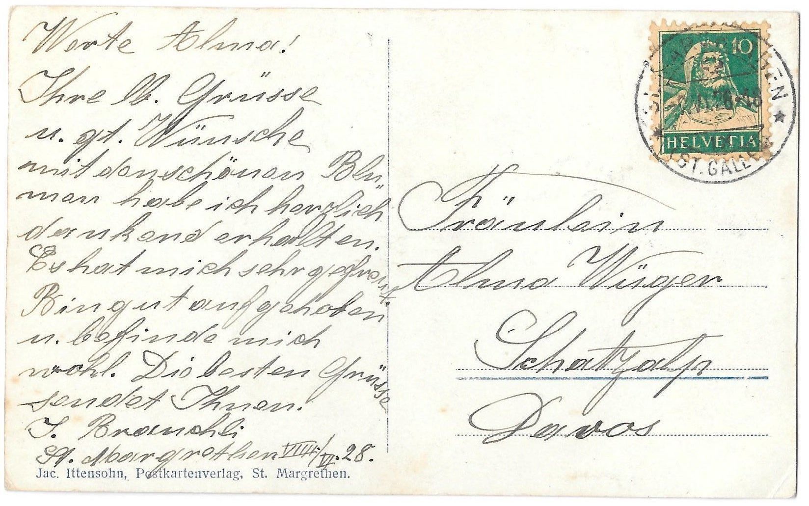 Cartoline postali: St. Margrethen Teilansicht – Usato da Olten venduto da clotaldi 1