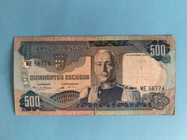 ANGOLA - 500 Escudos 24 Novemb 1972 - Marechal CARMONA