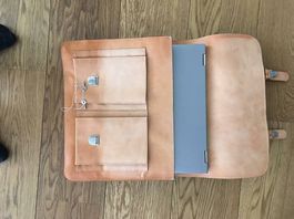 Laptop-Tasche, Dokumententasche echt Leder