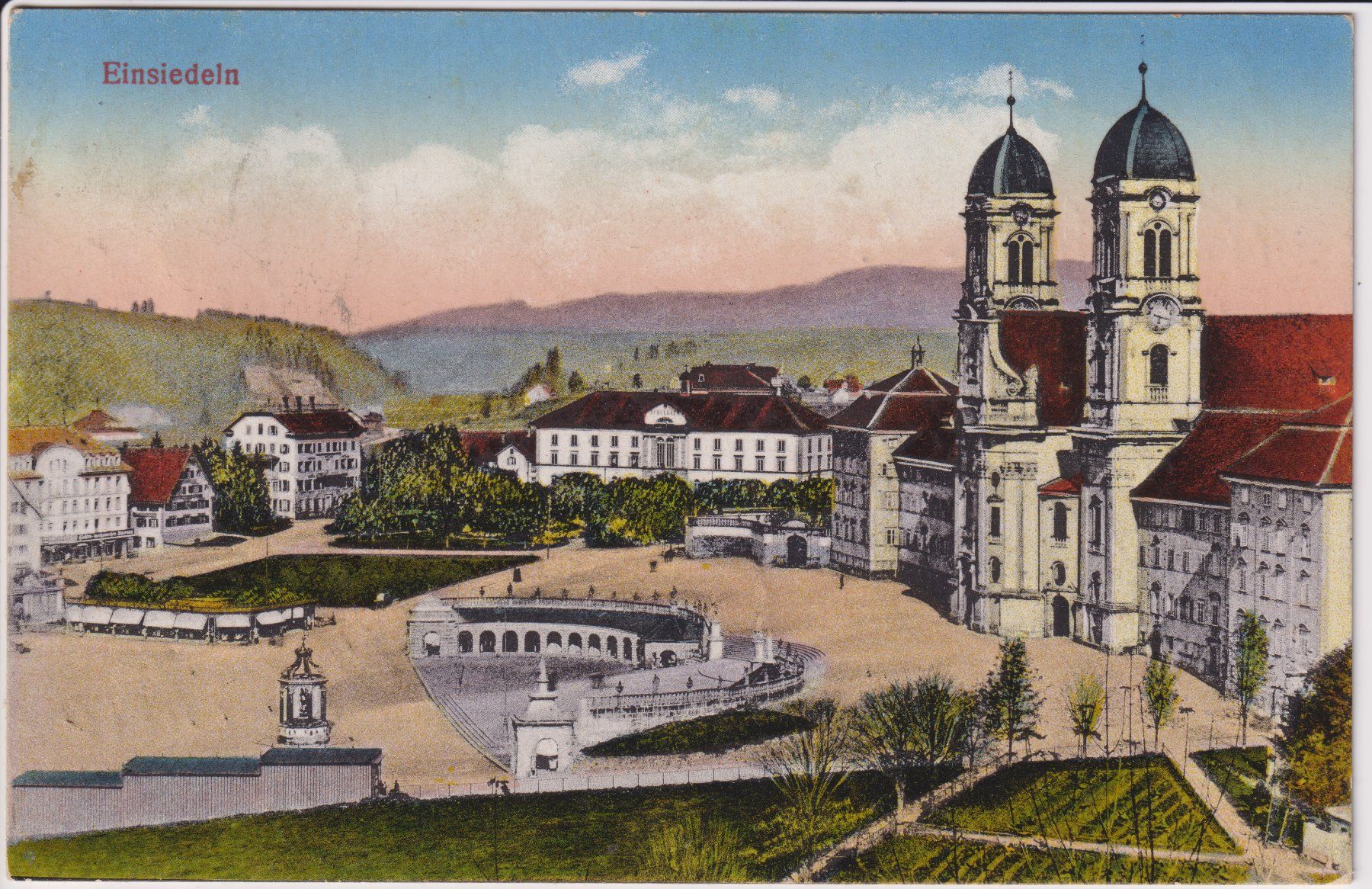 Cartoline postali: Kolorierte AK von Einsiedeln – Usato da Bellach venduto da qsearch