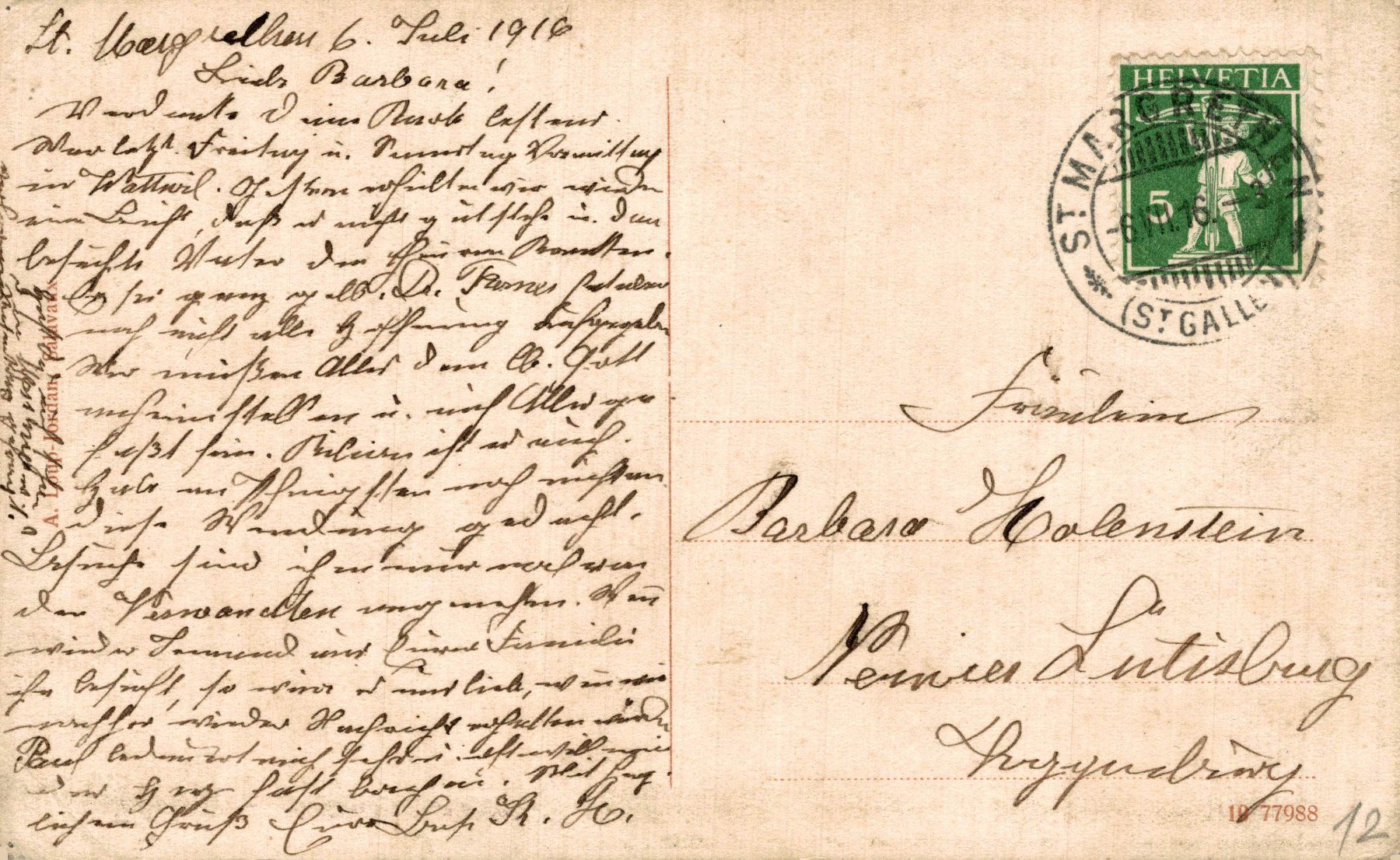Ansichtskarten: Salavaux et les Alpes – Gebraucht aus Bronschhofen von Astore 1