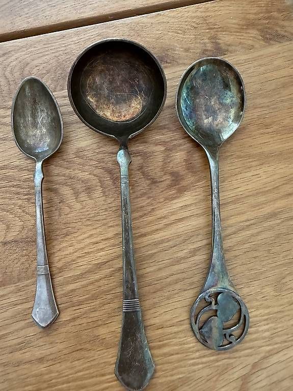 Cucchiai: Verkaufe 3 versilberte Vintage -Löffel – Usato da Möhlin venduto da svd_r8h5 1