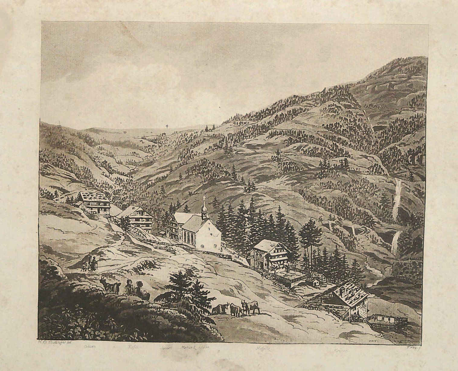 Stiche: Rigi Klösterli Neujahrsblatt 1816 – Gebraucht aus Rafz von Helvet32