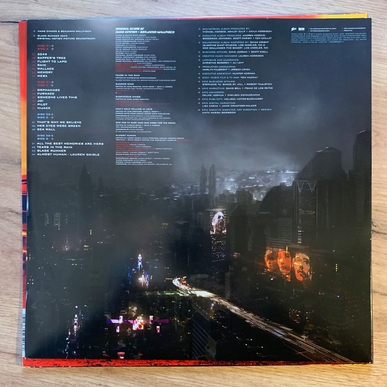 Dischi in vinile: BLADE RUNNER 2049...OG EU 2017...EX/EX – Usato da Gals venduto da Diskopatshop 2