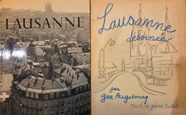 2 beaux livres sur Lausanne, 1 photos et 1 dessins