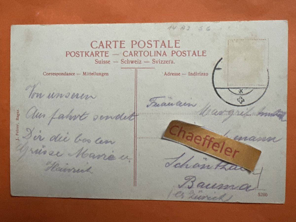 Cartoline postali: Weg nach Bad Pfäfers Schweiz, Schlucht – Usato da Zürich venduto da Chaeffeler 1