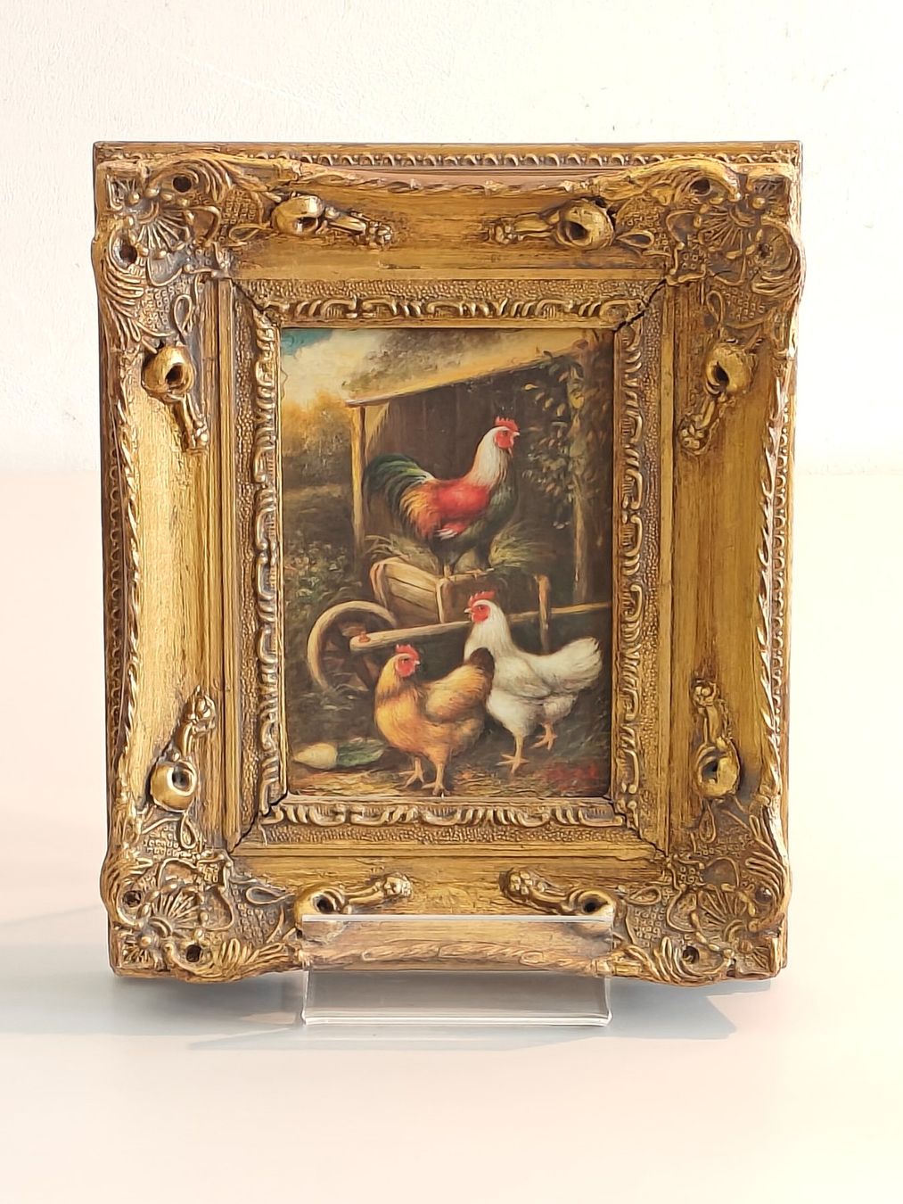 Dipinti: Original Ölgemälde Hühnerhof - Edgar Hunt - 1940 – Usato da Birr venduto da DisDas 1