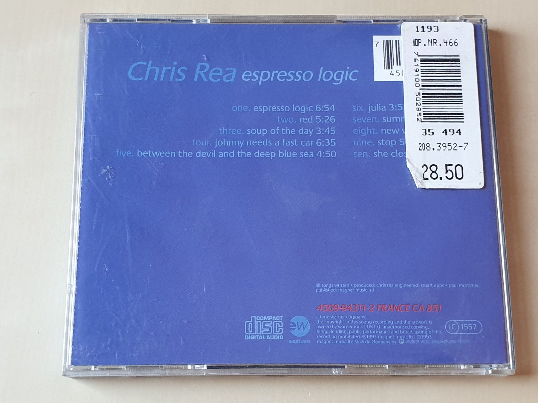 CDs: Chris Rea Espresso Logic – Gebraucht aus Stansstad von collectorsshop 1