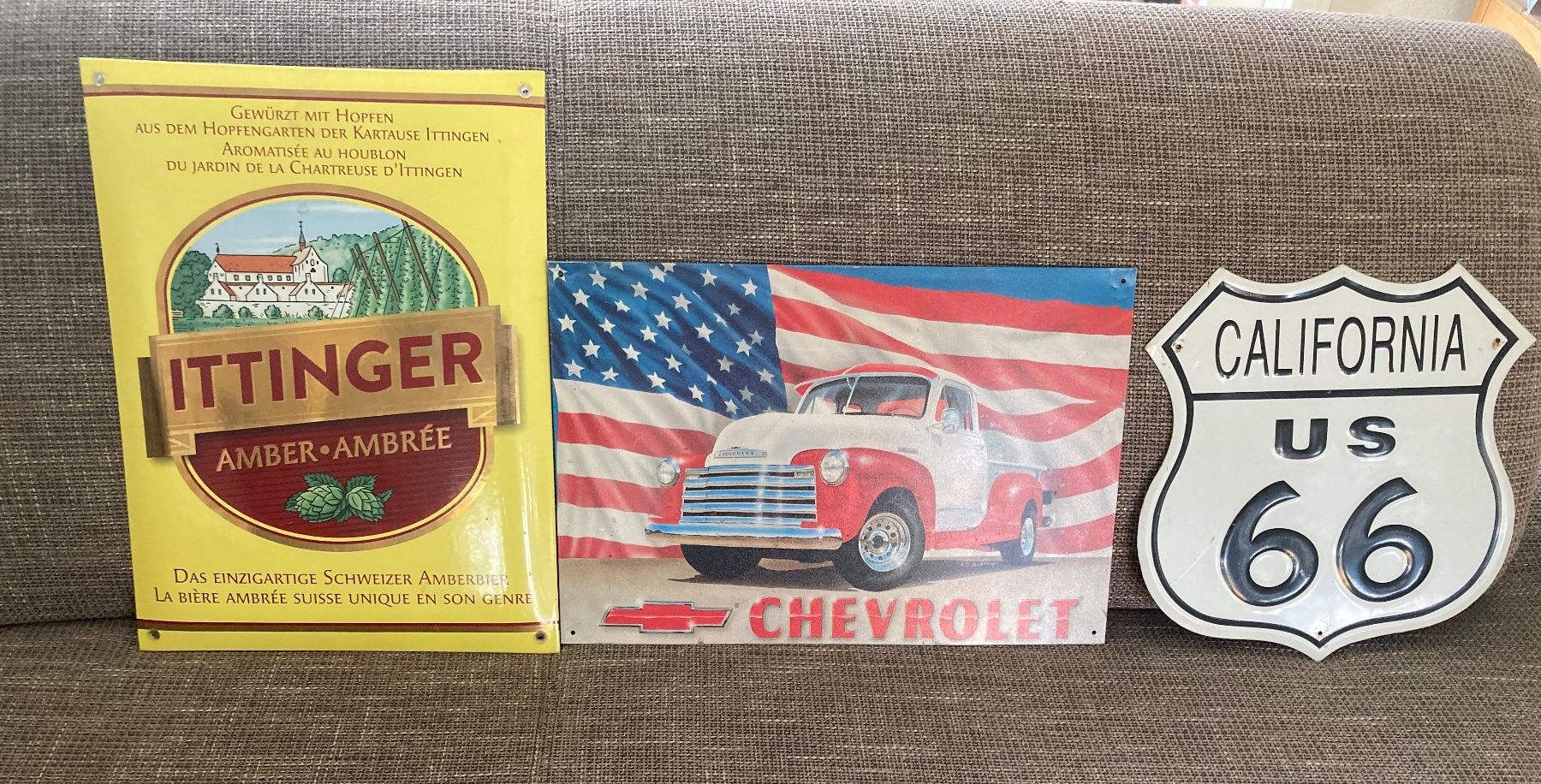 Insegne: Blechschilder: Ittinger, Route 66, Chevrolet – Usato da Oberengstringen venduto da Start2013
