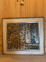 Schönes Bild "Birkenwald" 89 x 78 cm mit Holzrahmen