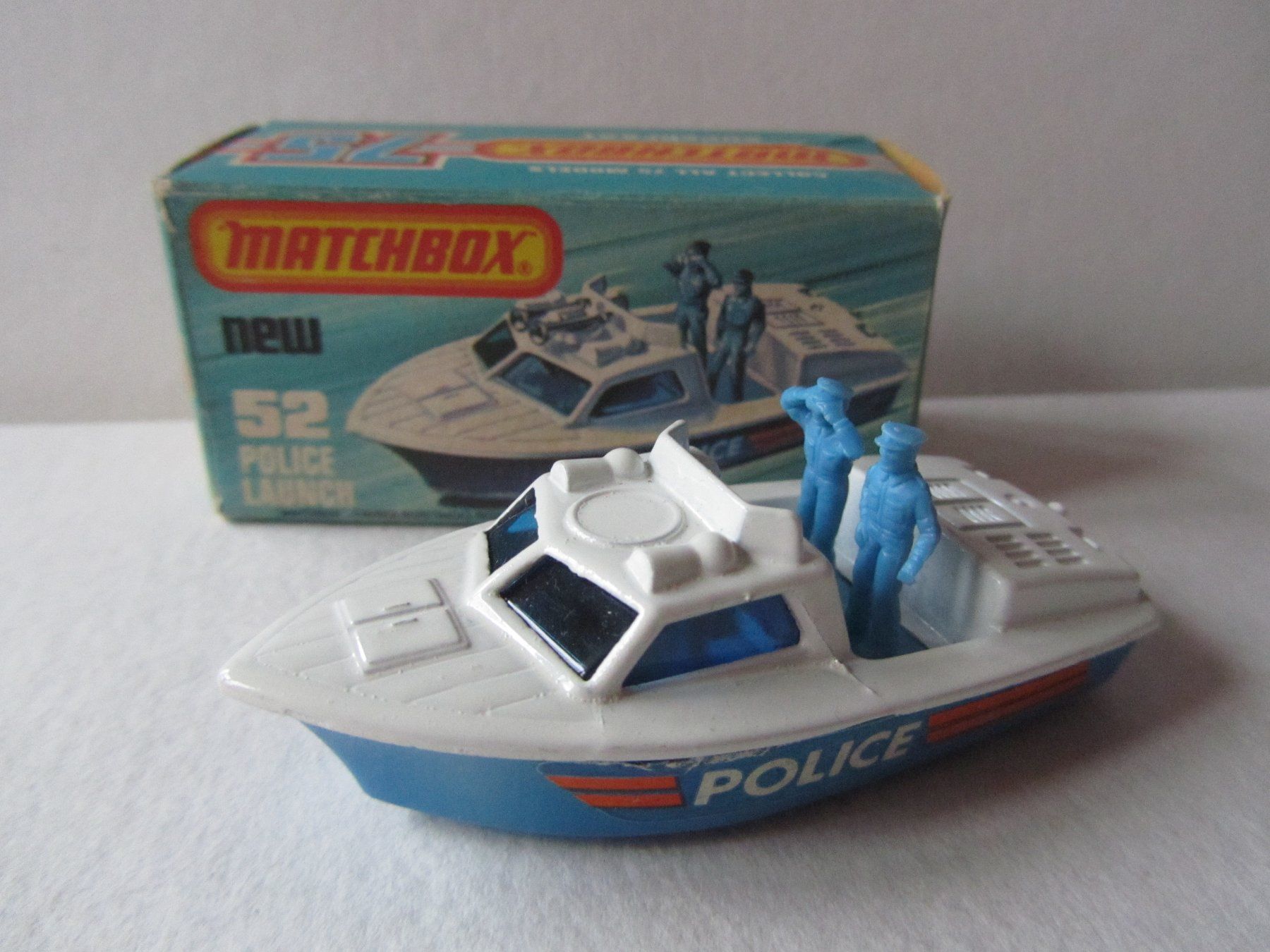 Matchbox Modellini d'auto: Police Launch, Matchbox Superfast, Nr. 52B - unbespielt – Usato da Weiningen ZH venduto da dietsch57