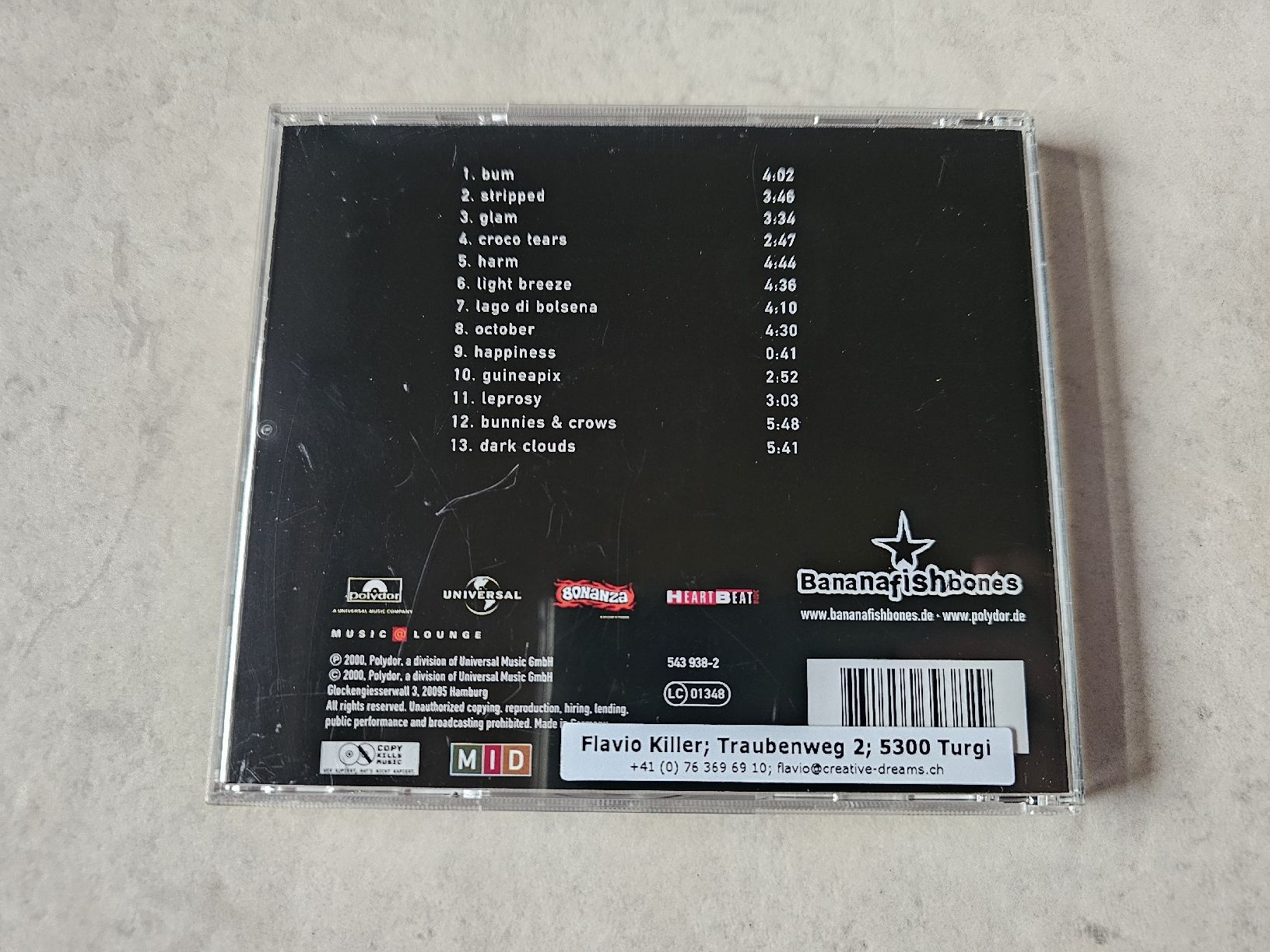 CD: Bananafishbones  -  My Private Rainbow – Usato da Schneisingen venduto da backstore24 1