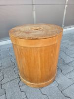 runder Holz Korb - Box Kiste Sitz Bottich