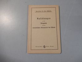 Auflösungen zur analytischen Geometrie, Schmohl, antik