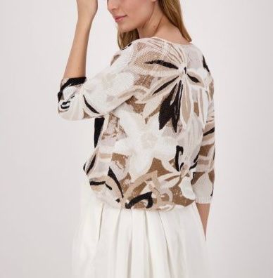Monari Maglioni & Felpe: MONARI Pullover mit Flower-Print und Strasssteinchen G.34 – Usato da Oberwil BL venduto da DANA_FOX 4