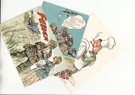 Humorkarten Photoglob ca. 1975, 3 Stück