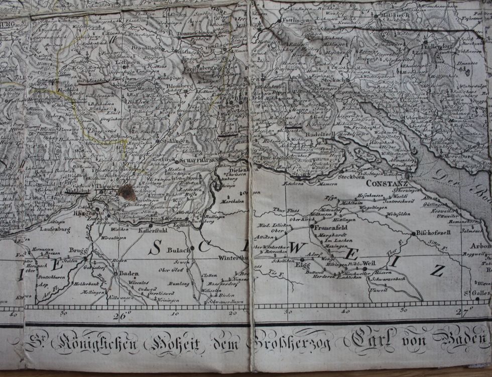 Landkarte Grossherzogtum Baden 1814 Kaufen auf Ricardo