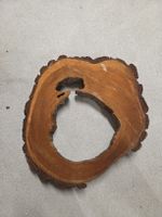 Holzscheibe mit Rinde, naturbelassen, Dekoration 42cm