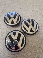 VW 65mm schwarze Radkappen 3B7 601 171 - 3 Stück