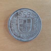 5 Franken Münze 1967 CHF Silber
