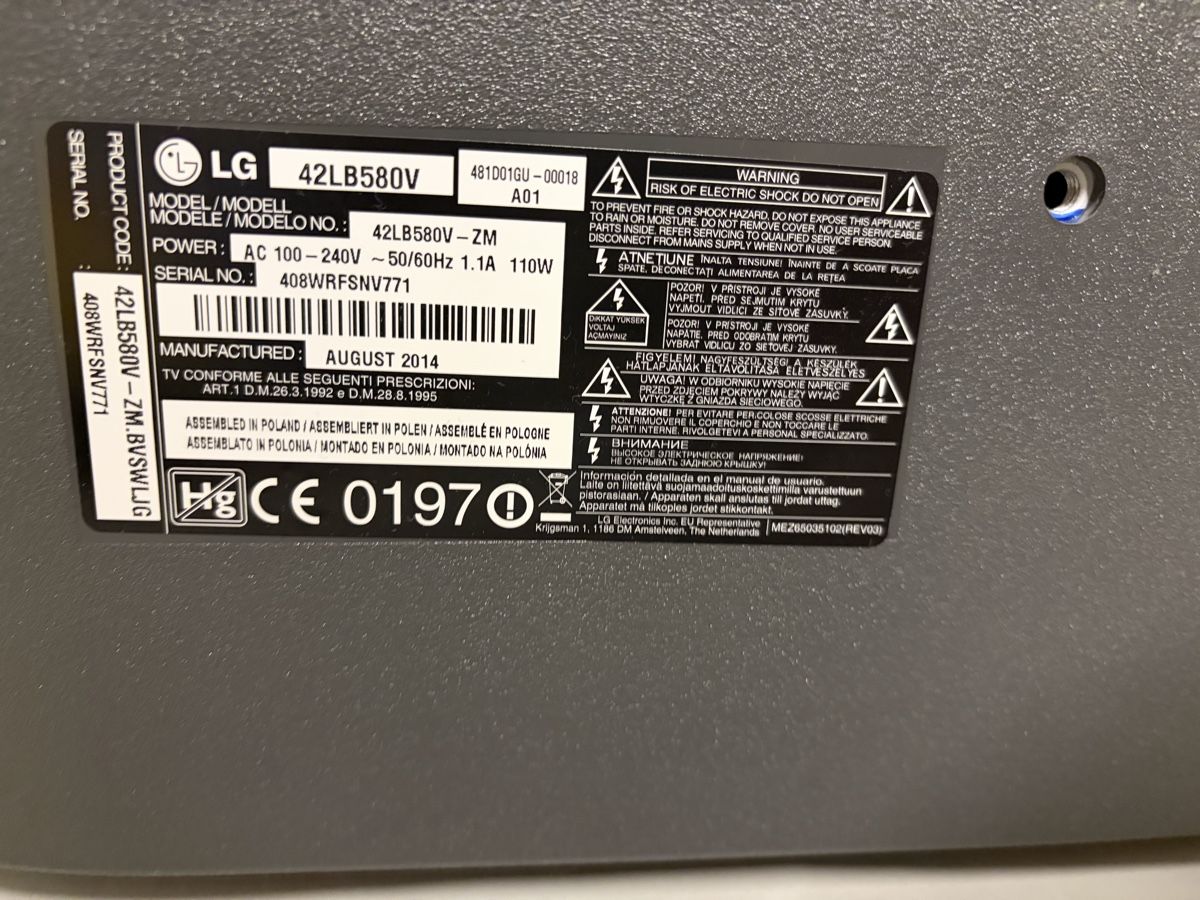 Televisori: LG TV 42 Zoll – Difettoso da Frauenkappelen venduto da SSCN01 2