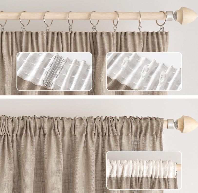 Tende: Vorhänge Leinen 2er Set BxH 140x145cm – Nuovo (secondo la descrizione) da Adlikon b.Regensdorf venduto da MK-VORHANGSERVICE 2