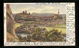 Burgdorf, Panorama des Ortes, 1899