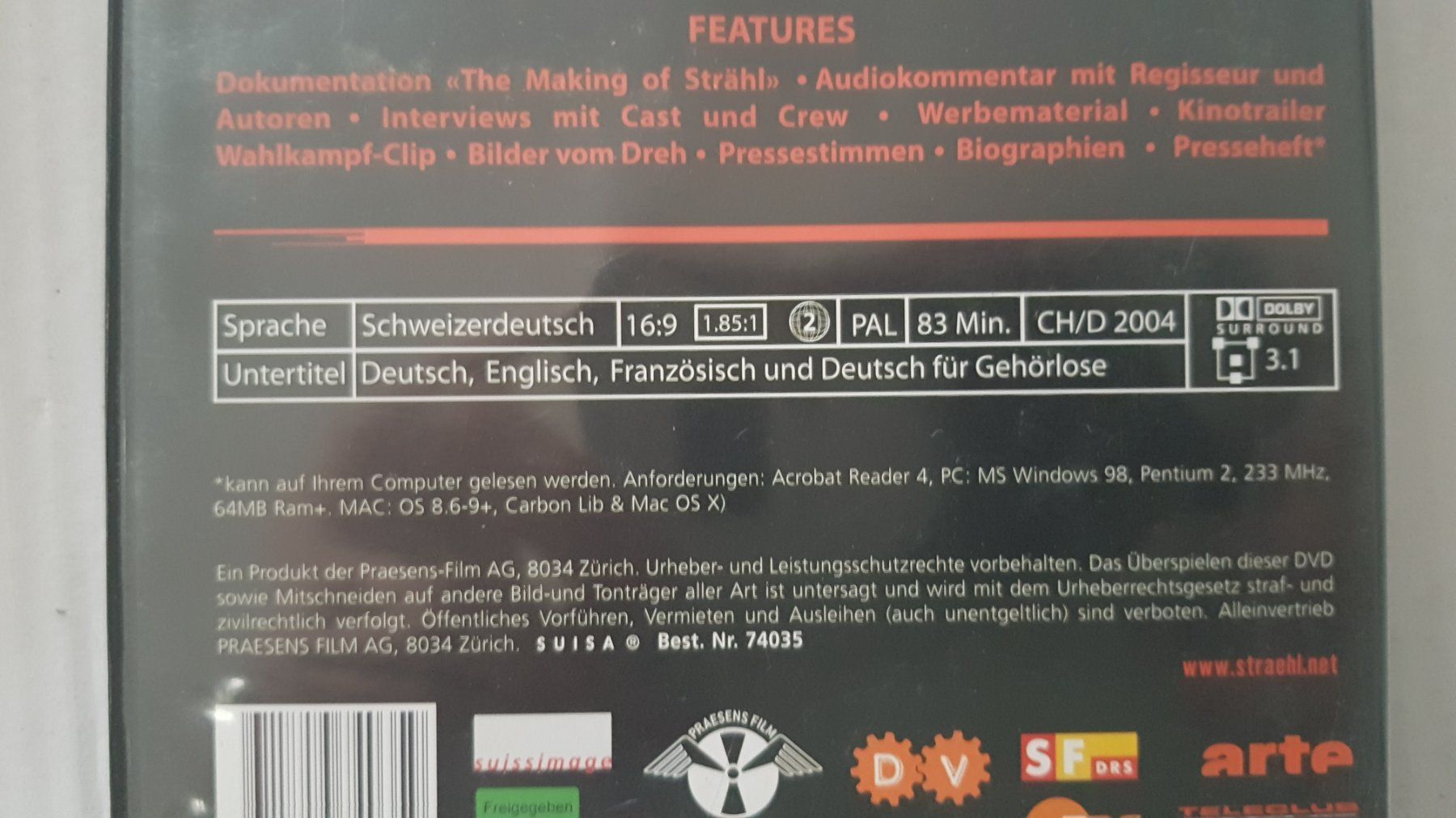 Tutti i DVDs: DVD Strähl - Roeland Wiesenekker – Usato da Oetwil am See venduto da fineli2 1