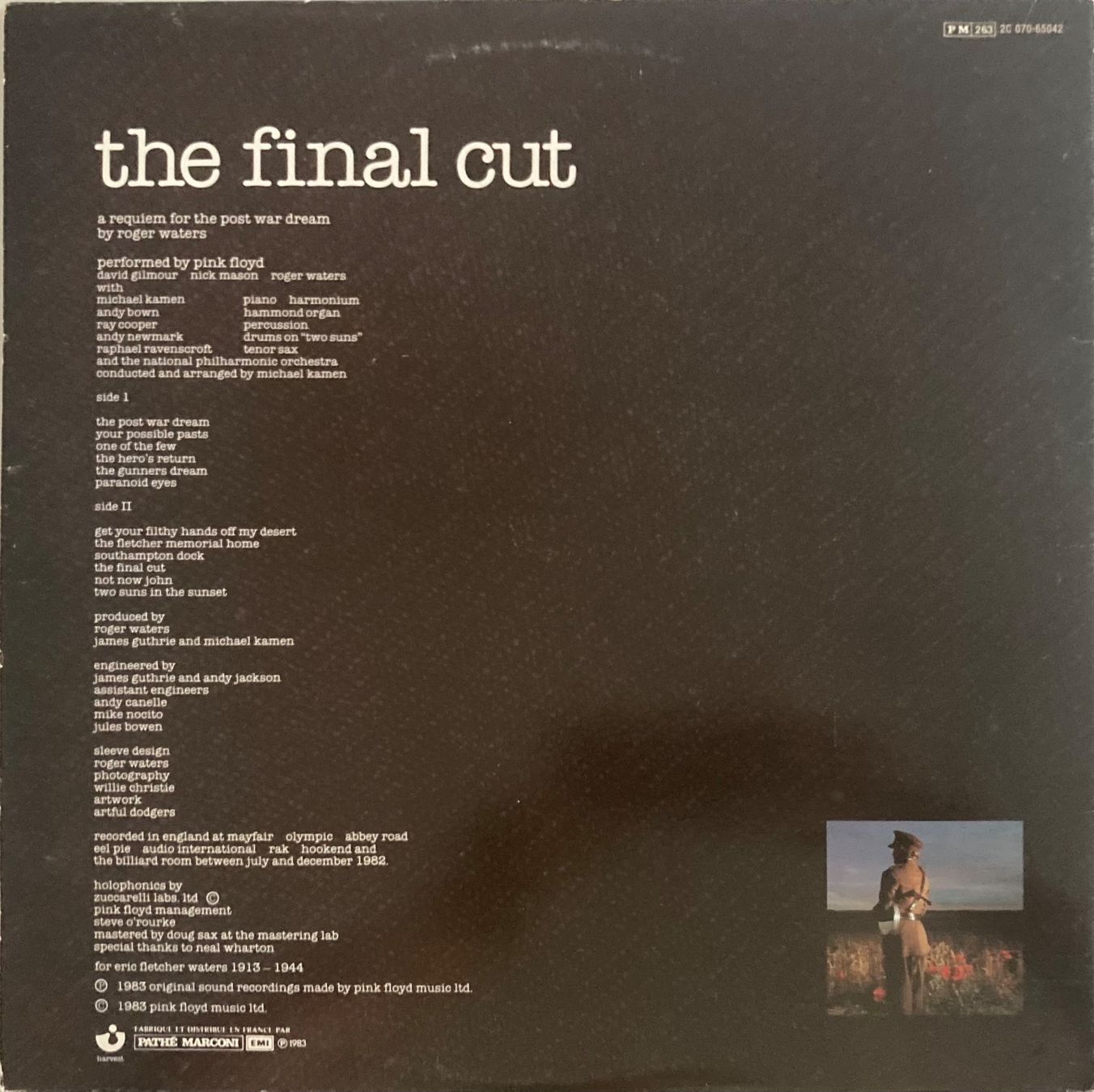 Vinyles: PINK FLOYD - THE FINAL CUT – D'occasion à Poliez-Pittet par Newtown-Records 1
