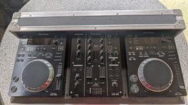 Pioneer CDJ-350 CD-Player Mixer Set mit Case gebraucht