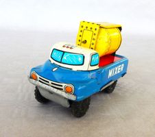 Vintage Blechspielzeug - LKW / Betonmischer « HAJI, Japan »
