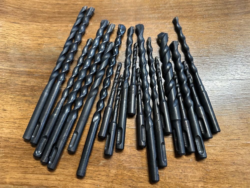 Betonbohrer-Set 10 Stück – 3/16 Zoll Bis 1/2 Zoll, Wolframkarbid, Für Beton, Ziegel, Glas, Holz