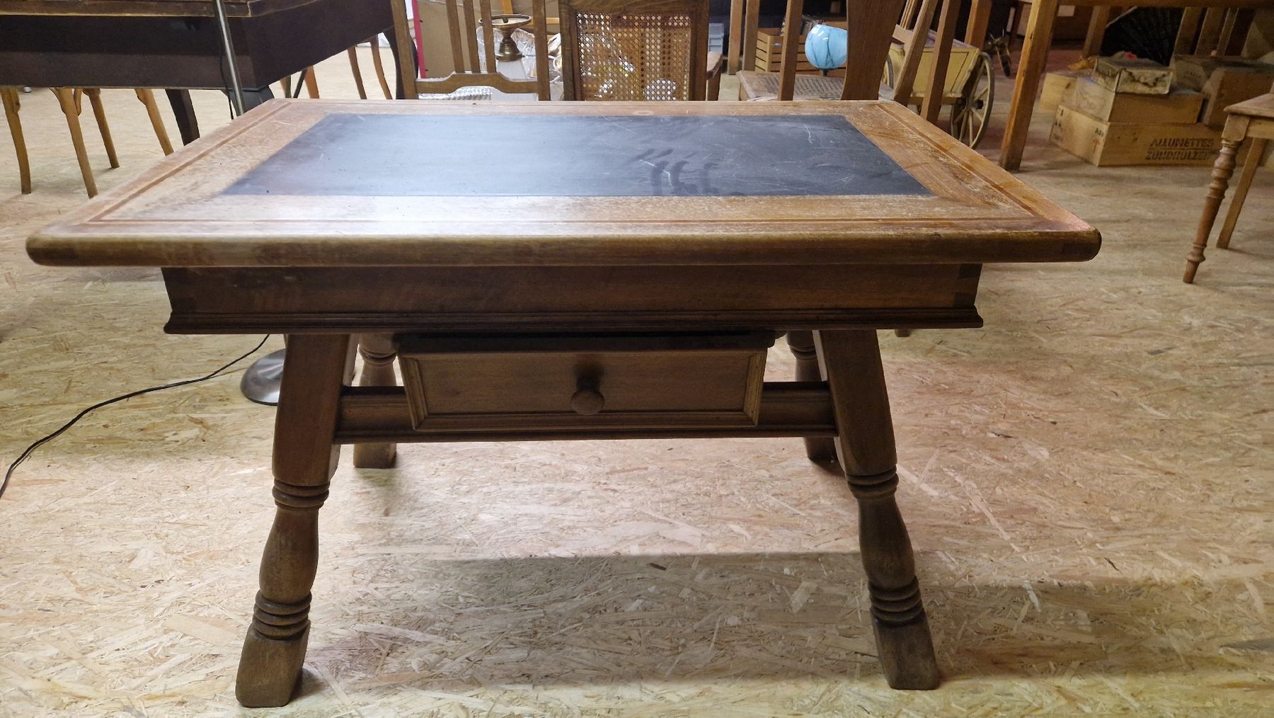Tables: Antiker Schreibtisch mit Schieferplatten einsatz – D'occasion à Ennenda par Mr.Alpen16536 5