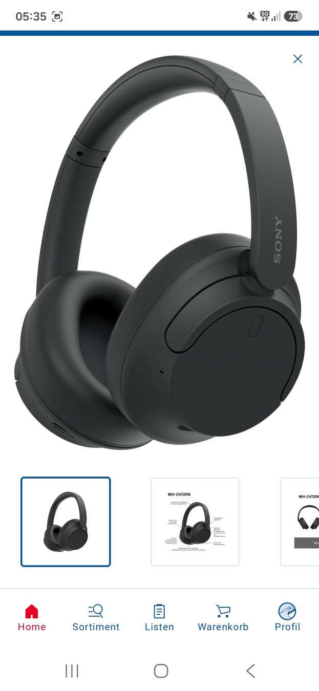 Sony Kopfhörer: Sony WH-CH720N Kopfhörer Schwarz gebraucht – Gebraucht aus Flawil von Hamdia12 4