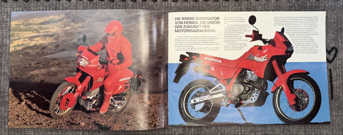Honda Documenti: Honda Dominator Prospekt – Usato da Schwadernau venduto da Spitz64 1