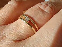 Goldring mit Zirkon, Ana Luisa Grösse 7